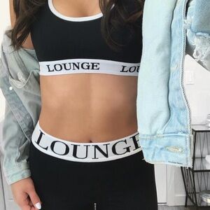 LOUNGE logo band leggings, NWT